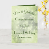 ナン&グランドエメラルド記念日グリーティングカード。 カード (黄色い花)