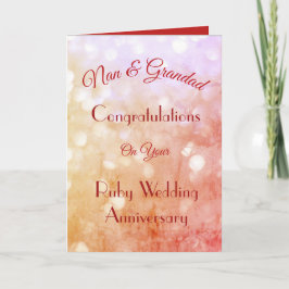 ナン&グランドルビー記念日グリーティングカード。 カード