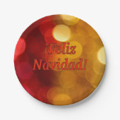 ナヴィダス！rfでのメリークリスマススペインの ペーパープレート (正面)