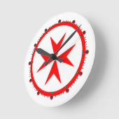 ナヴィータスカニーメディチの旗 ラウンド壁時計 (傾斜)