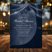 ナヴィーブルーの木のイルミネーション ブライダルシャワー 招待状