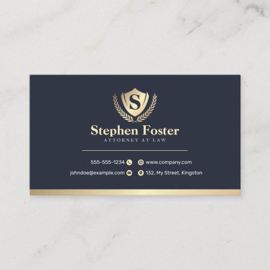 ナヴィーブルー金ゴールドはかりで測弁護士 名刺 (正面)