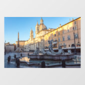 ナヴォナ広場の海王星の泉 – ローマ ウィンドウサイン (シート)