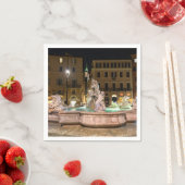 ナヴォナ広場の海王星の泉 – ローマ スタンダードカクテルナプキン (インサイチュ)