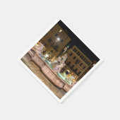 ナヴォナ広場の海王星の泉 – ローマ スタンダードカクテルナプキン (角)