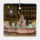 ナヴォナ広場の海王星の泉 – ローマ セラミックオーナメント (裏面)