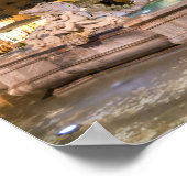 ナヴォナ広場の海王星の泉 – ローマ ポスター (角)