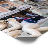 ナヴォナ広場の海王星の泉 – ローマ ポスター (角)