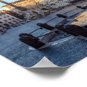 ナヴォナ広場の海王星の泉 – ローマ ポスター (角)