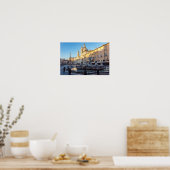 ナヴォナ広場の海王星の泉 – ローマ ポスター (キッチン)