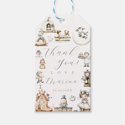 ナーサリーライムベイビーシャワー ギフトタグ (正面)