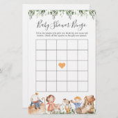 ナーサリーライム ベビーシャワー ビンゴゲーム (正面/裏面)