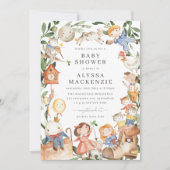 ナーサリーライム ベビーシャワー 招待状 (正面)