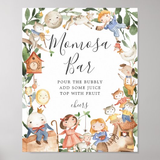 ナーサリー ライム ベイビー シャワー ミモザ バー サイン (正面)