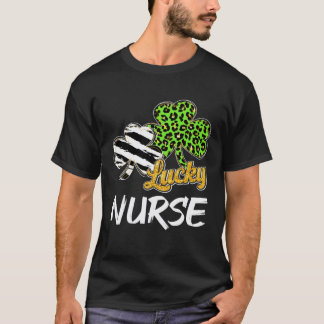 ナーシングシャムロック アイルランド ラッキー看護師 セントパトリックス Tシャツ