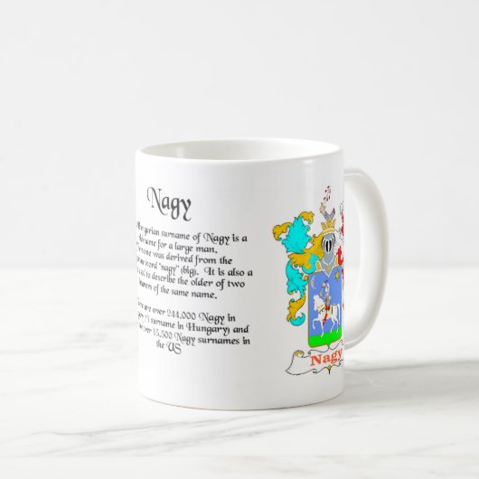 ナージの家紋のマグ コーヒーマグカップ (正面右)