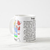 ナージ家族のハンガリーの紋章付き外衣マグ コーヒーマグカップ (正面左)