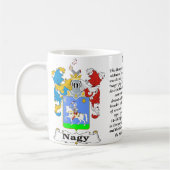 ナージ家族のハンガリーの紋章付き外衣マグ コーヒーマグカップ (左)