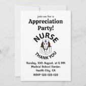ナースありがとうナース感謝 招待状 (正面)