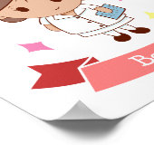 ナースありがとうパーソナライズされた ポスター (角)