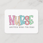 ナースありがとうCovid無作為の行為の親切カード 名刺 (正面)