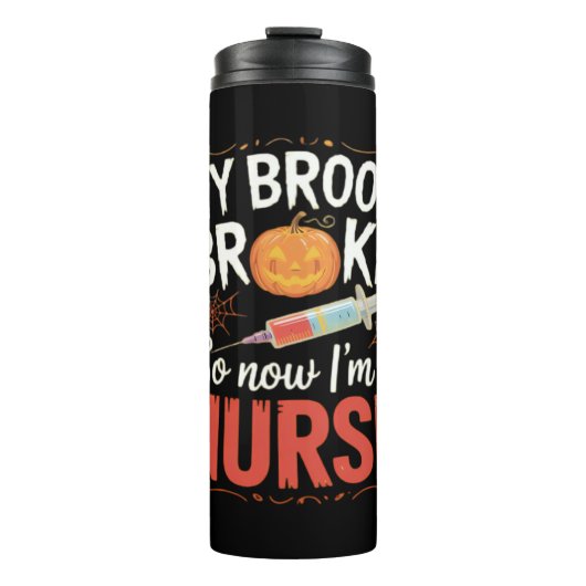 ナースおかしなハロウィーン看護エッセンシャルシャツ タンブラー (正面)