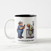 ナースおじいちゃんをタイムアウト ツートーンマグカップ (左)