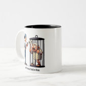 ナースおじいちゃんをタイムアウト ツートーンマグカップ (正面左)