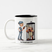 ナースおじいちゃんをタイムアウト ツートーンマグカップ (左)