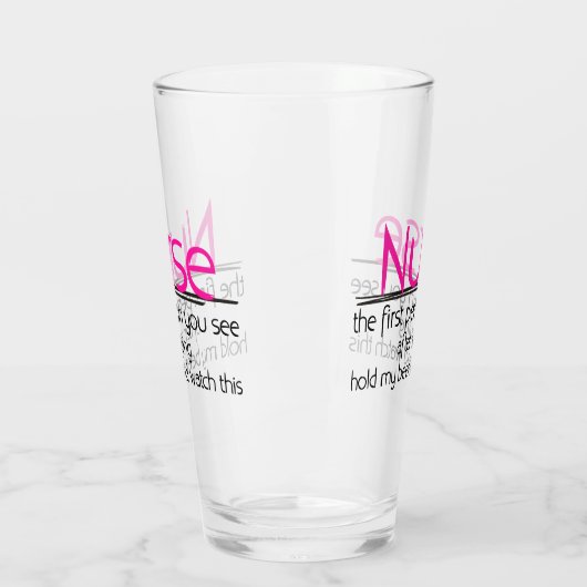 ナースおもしろいとビアワードグラス タンブラーグラス (左)