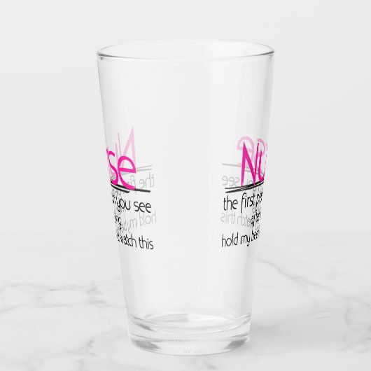 ナースおもしろいとビアワードグラス タンブラーグラス (右)