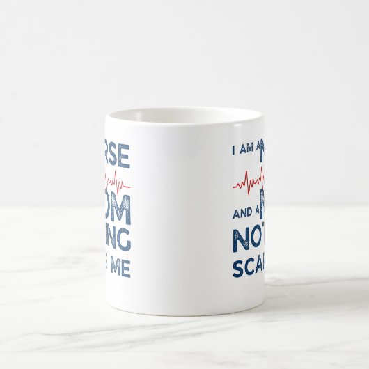 ナースおもしろいの母はナースで母は何もない  コーヒーマグカップ (中央)