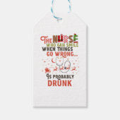 ナースおもしろいクリスマスプーン引用文笑わされる ギフトタグ (正面)