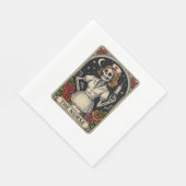 ナースおもしろいスケルトンタロットカードハロウィーン看護 スタンダードランチョンナプキン (角)