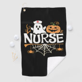 ナースおもしろいハロウィーン幽霊デザインエッセンシャルTシ ゴルフタオル (インサイチュ)