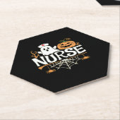 ナースおもしろいハロウィーン幽霊デザインエッセンシャルTシ ペーパーコースター (アングル)