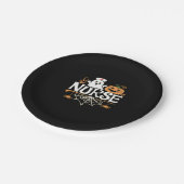 ナースおもしろいハロウィーン幽霊デザインエッセンシャルTシ ペーパープレート (アングル)