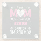 ナースおもしろいママ、ナースママおもしろい引用文 ガラスコースター (裏面)