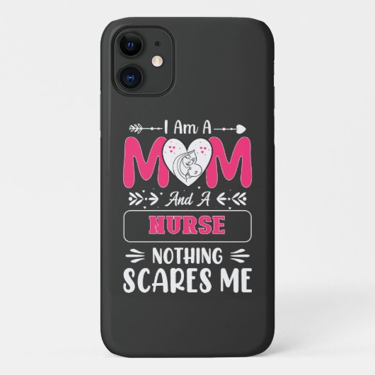 ナースおもしろいママ、ナースママおもしろい引用文 Case-Mate iPhoneケース (裏面)