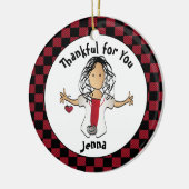 ナースおもしろいマンガ民族休日バジェットギフト セラミックオーナメント (左)