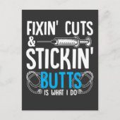 ナースおもしろいユーモア医師アシスタントジョーク ポストカード (正面)