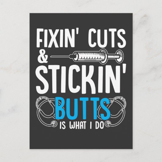 ナースおもしろいユーモア医師アシスタントジョーク ポストカード (正面)