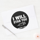 ナースおもしろいライフお前を刺す ラウンドシール (封筒)