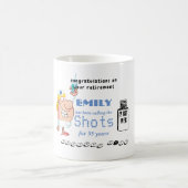 ナースおもしろいリタイアマグカパーソナライズされたートゥーン コーヒーマグカップ (中央)