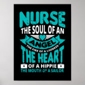 ナースおもしろいワードアートの定義 ポスター (正面)