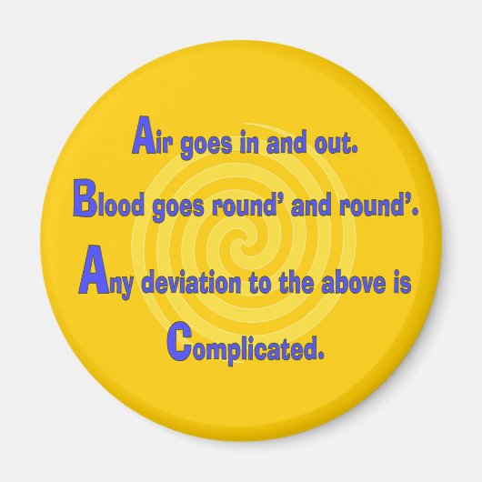 ナースおもしろい又は呼吸セラピー マグネット (正面)