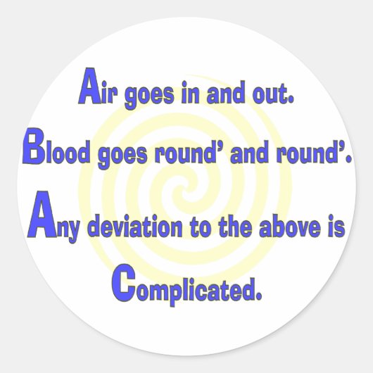 ナースおもしろい又は呼吸セラピー ラウンドシール (正面)