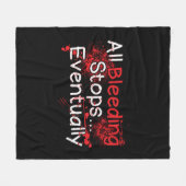 ナースおもしろい救急医療隊員出血ストップ引用文 フリースブランケット (正面(横))