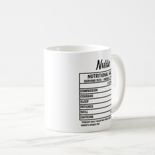 ナースおもしろい栄養価ギフトコーヒーマグ コーヒーマグカップ (正面右)