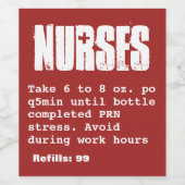 ナースおもしろい99処方箋ワインラベルの補充 ワインラベル (シングルラベル)